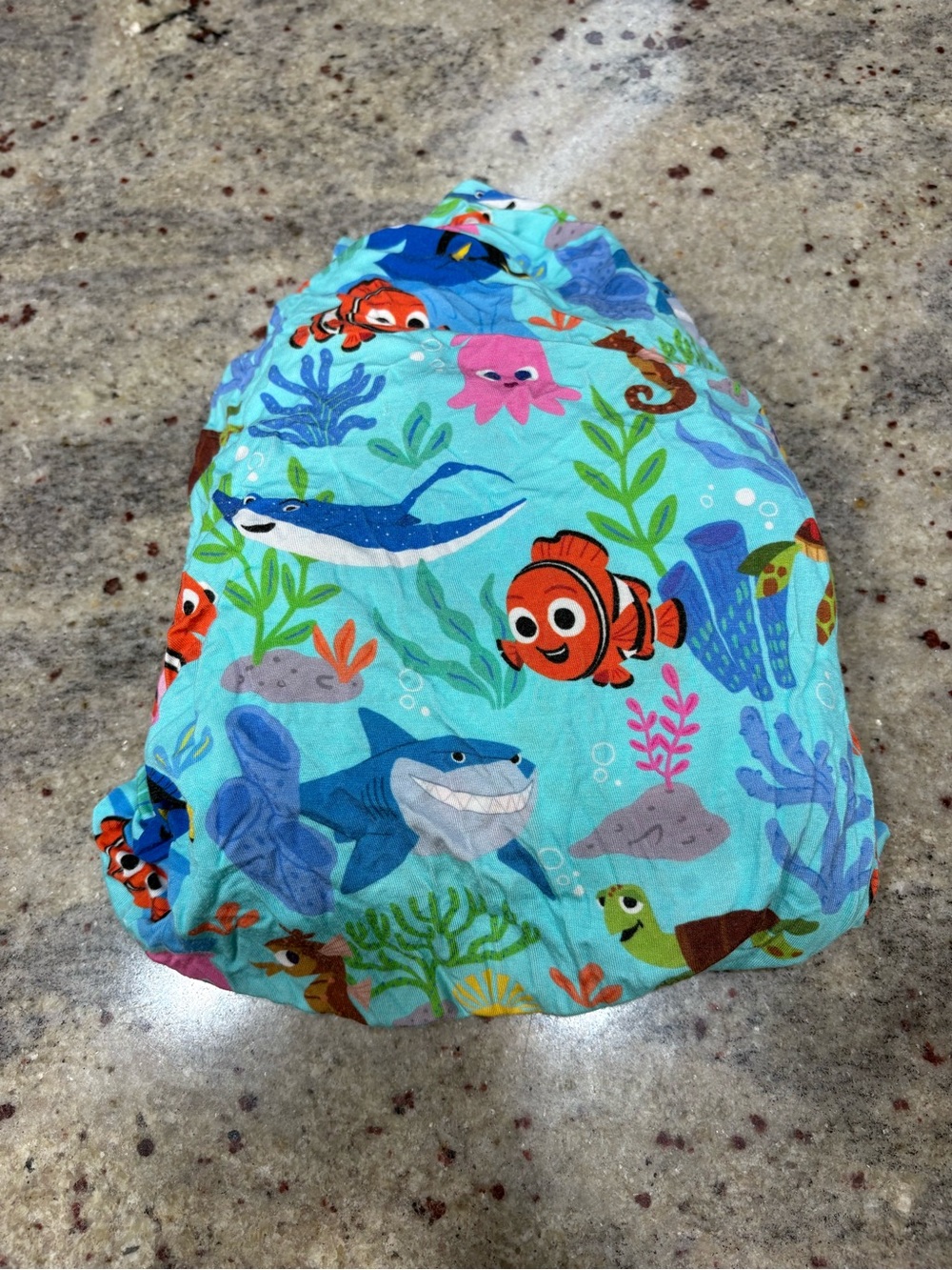 Little Sleepies Ocean Creatures Swim Cap - Turquoise with Multicolor Sea Life